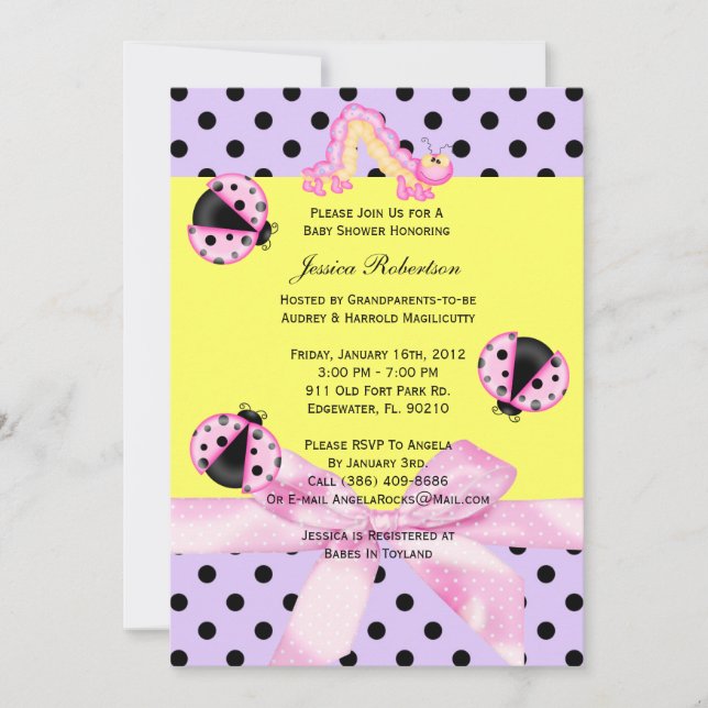 Invitación de Baby Shower (Anverso)