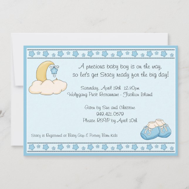 Invitación de Baby Shower (Anverso)