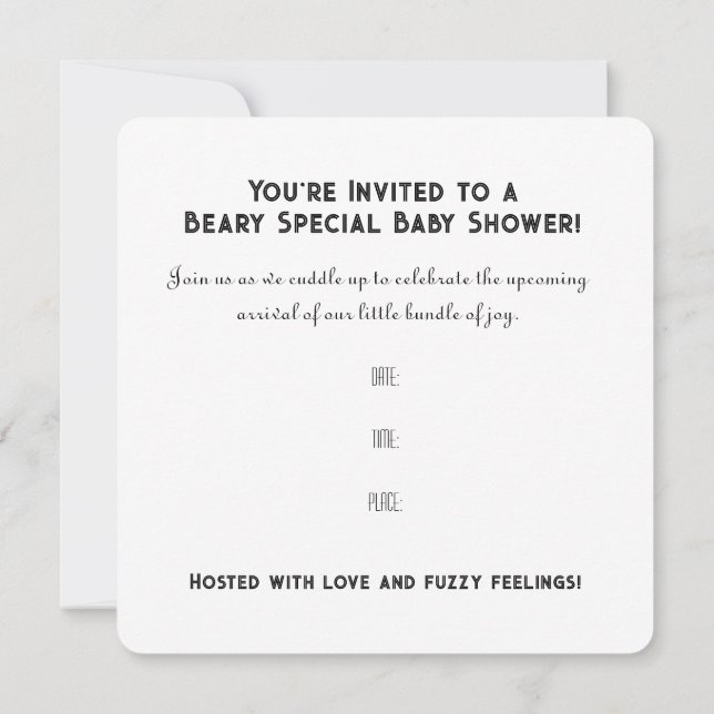 Invitación de Baby Shower (Reverso)