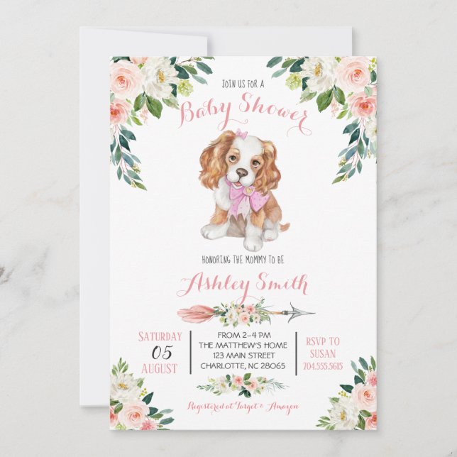 Invitación de Baby Shower, (Anverso)
