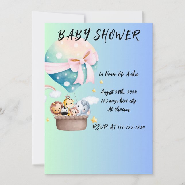 INVITACIÓN DE BABY SHOWER (Anverso)