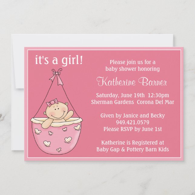 Invitación de Baby Shower (Anverso)