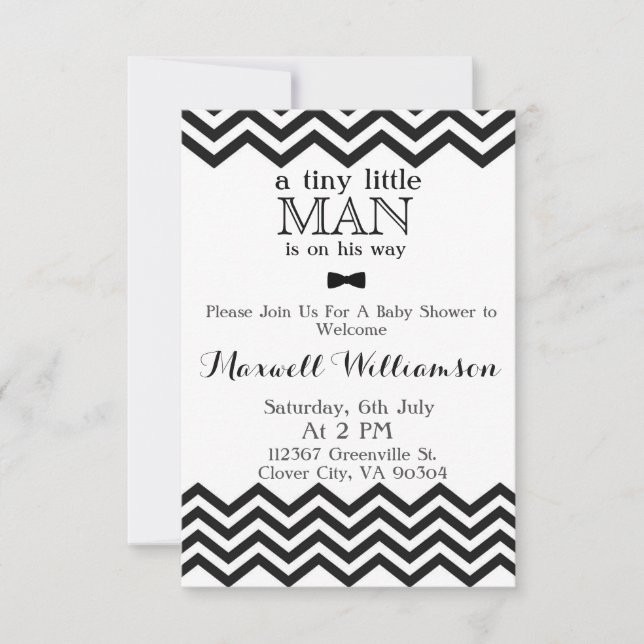 Invitación de Baby Shower (Anverso)