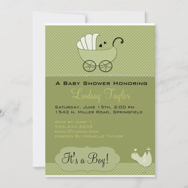 Invitación de Baby Shower (Anverso)
