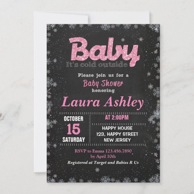 Invitación de Baby Shower (Anverso)