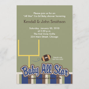 Invitación de Baby Shower #1 para bebé de FOOTBALL
