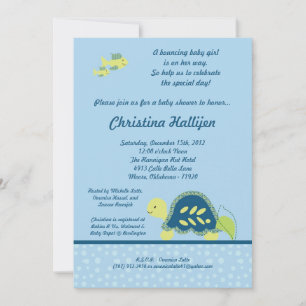 Invitación de Baby Shower 5x7 Sea Turtle Reef Ocea