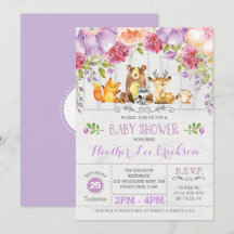 Invitación de Baby Shower a animales de la comunid