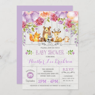 Invitación de Baby Shower a animales de la comunid