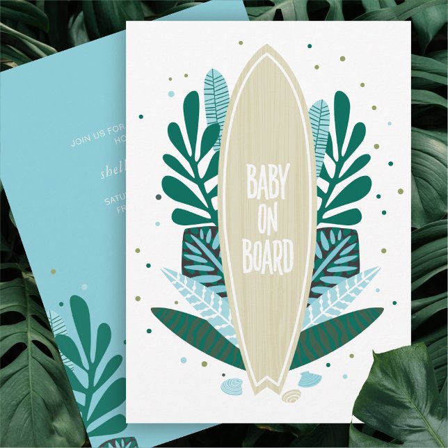 Invitación de Baby Shower a Aqua Baby A Bordo (Subido por el creador)