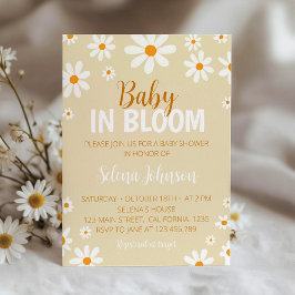 Invitación de Baby Shower a Boho Light Daisy