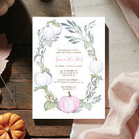 Invitación de Baby Shower a BOMBA rosa y BLANCO