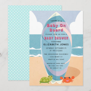 Invitación de Baby Shower a bordo para bebé