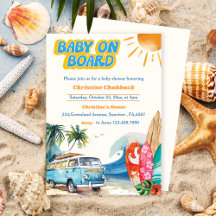 Invitación de Baby Shower a bordo para bebé