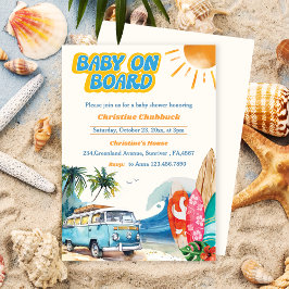 Invitación de Baby Shower a bordo para bebé