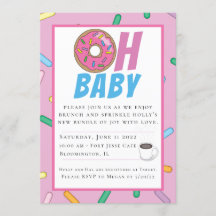 Invitación de Baby Shower a Brunch con arcoiris