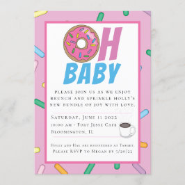Invitación de Baby Shower a Brunch con arcoiris