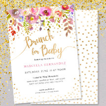 Invitación de Baby Shower a Brunch for Baby Girl