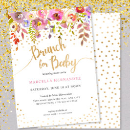 Invitación de Baby Shower a Brunch for Baby Girl