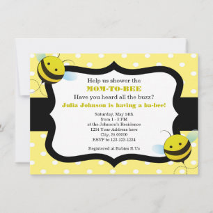 Invitación de Baby Shower a Bumble Bee Bee