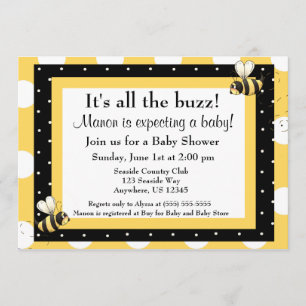 Invitación de Baby Shower a Bumble Bee Bee