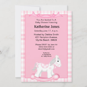 Invitación de Baby Shower a caballo de pepinismo