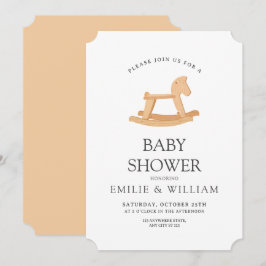Invitación de Baby Shower a caballo de roca, Minim