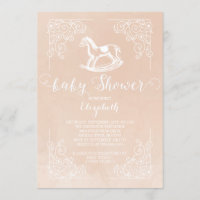 Invitación de Baby Shower a caballo de Rocking Vin