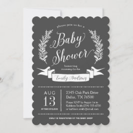 Invitación de Baby Shower a Chalkboard Rústico