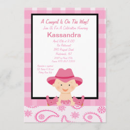 Invitación de Baby Shower a Chica Occidental, con