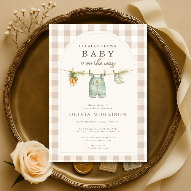 Invitación de Baby Shower a Cuadros Mercadillo de  (Subido por el creador)
