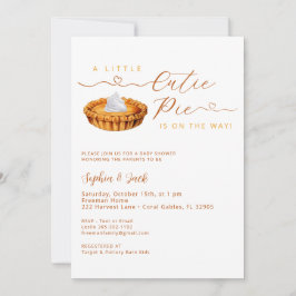 Invitación de Baby Shower a Cutie Pie Thanksgiving