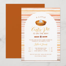 Invitación de Baby Shower a Cutie Pie Thanksgiving
