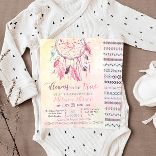 Invitación de Baby Shower a Dream Catcher Boho