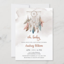 Invitación de Baby Shower a Dreamcatcher Boho Past