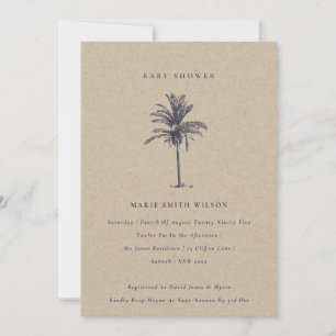 Invitación de Baby Shower a Kraft para la Marina d