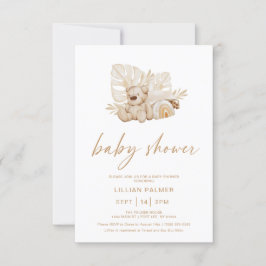 Invitación de Baby Shower a la acuarela arcoiris B