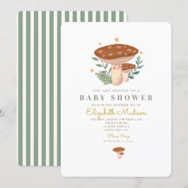 Invitación de Baby Shower a la acuarela de poca se