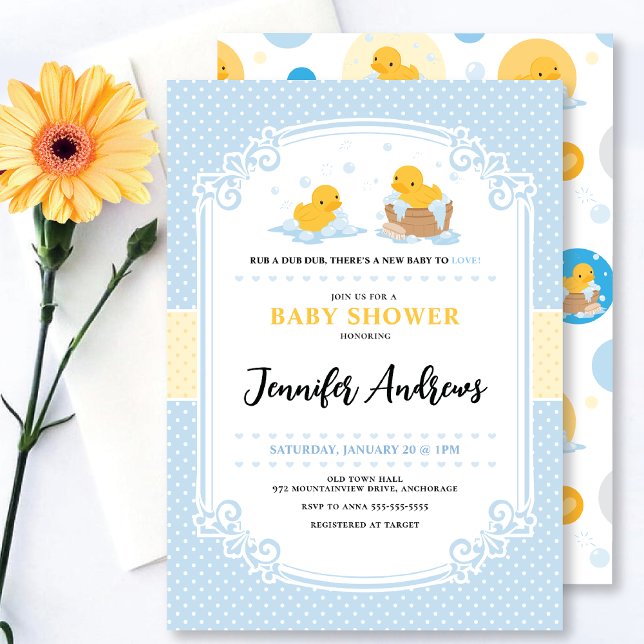 Invitación de Baby Shower a la Bañera de burbujas  (Subido por el creador)