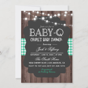 Invitación de Baby Shower a la barbacoa Baby-Q