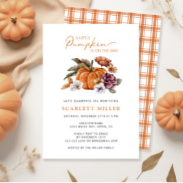 Invitación de Baby Shower a la caída de calabaza