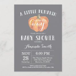 Invitación de Baby Shower a la caída de calabaza g