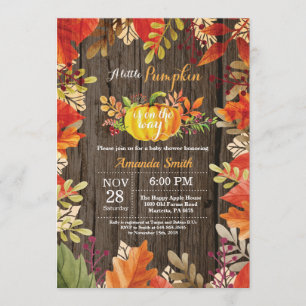 Invitación de Baby Shower a la caída de calabaza r