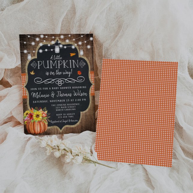 Invitación de Baby Shower a la caída de calabaza r (Subido por el creador)