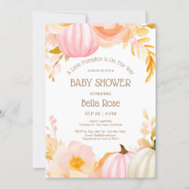 Invitación de Baby Shower a la caída de calabaza r