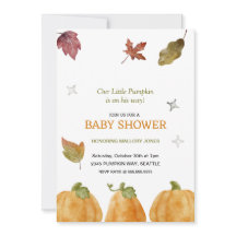 Invitación de Baby Shower a la caída de la calabaz