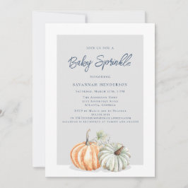 Invitación de Baby Shower a la Calabaza de Caída