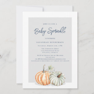 Invitación de Baby Shower a la Calabaza de Caída