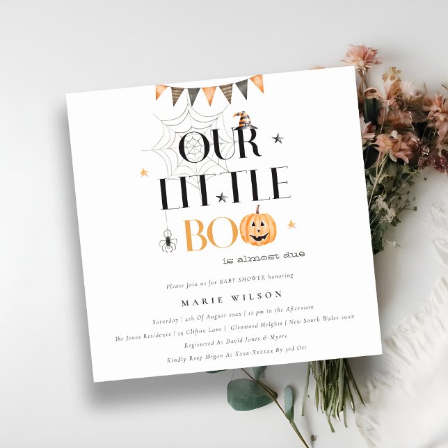 Invitación de Baby Shower a la calabaza de Hallowe (Subido por el creador)