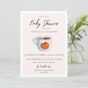 Invitación de Baby Shower a la Calabaza de Otoño